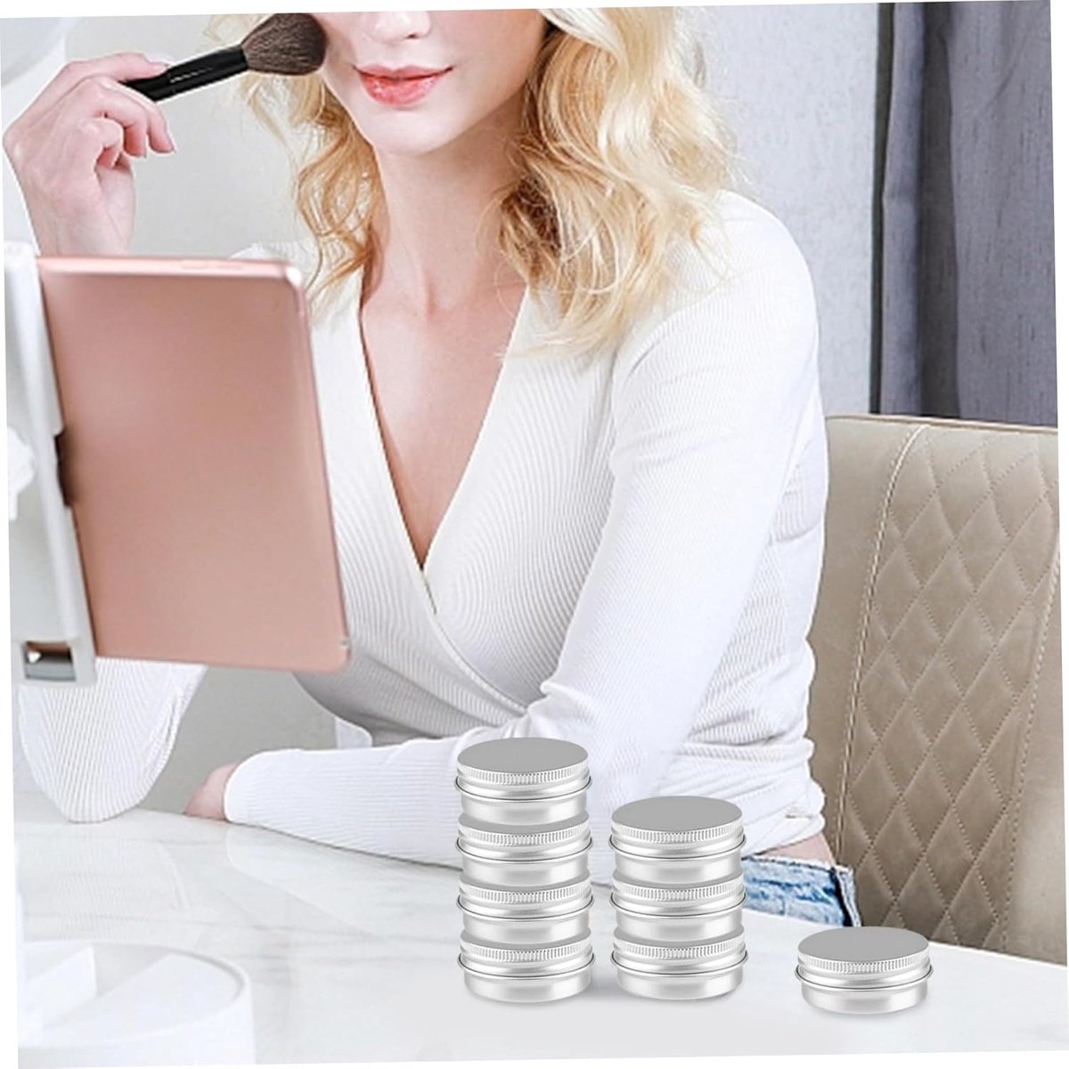 Small Tins with Lids - Pack of 20 - Dispensing Containers - 20ml Reusable Aluminum Tins and Refillable Small Tins with Screw Cap