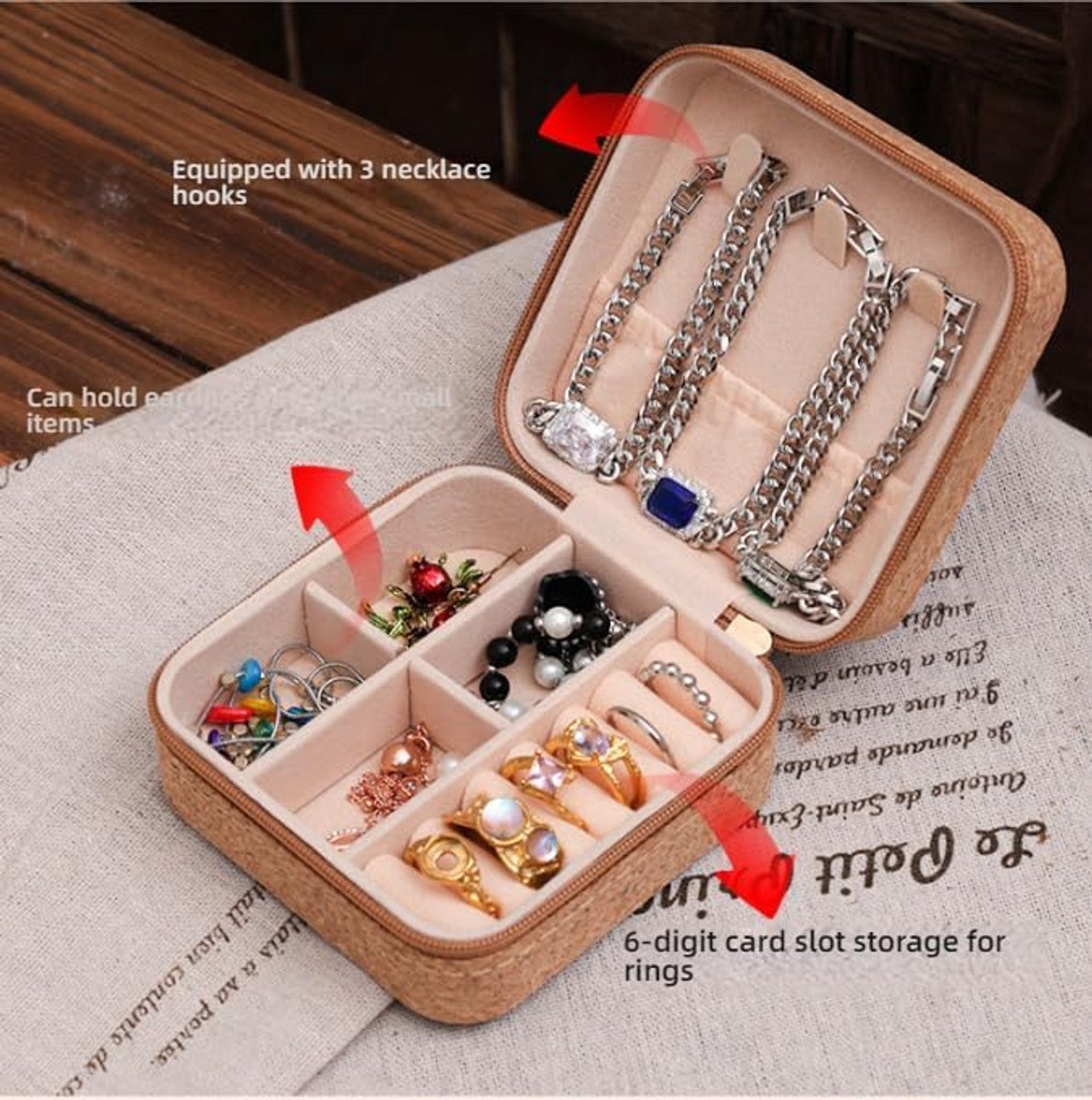 Jewelry Box - Vintage Style - Portable Storage Box - Jewelry Box - Can Store Earrings
