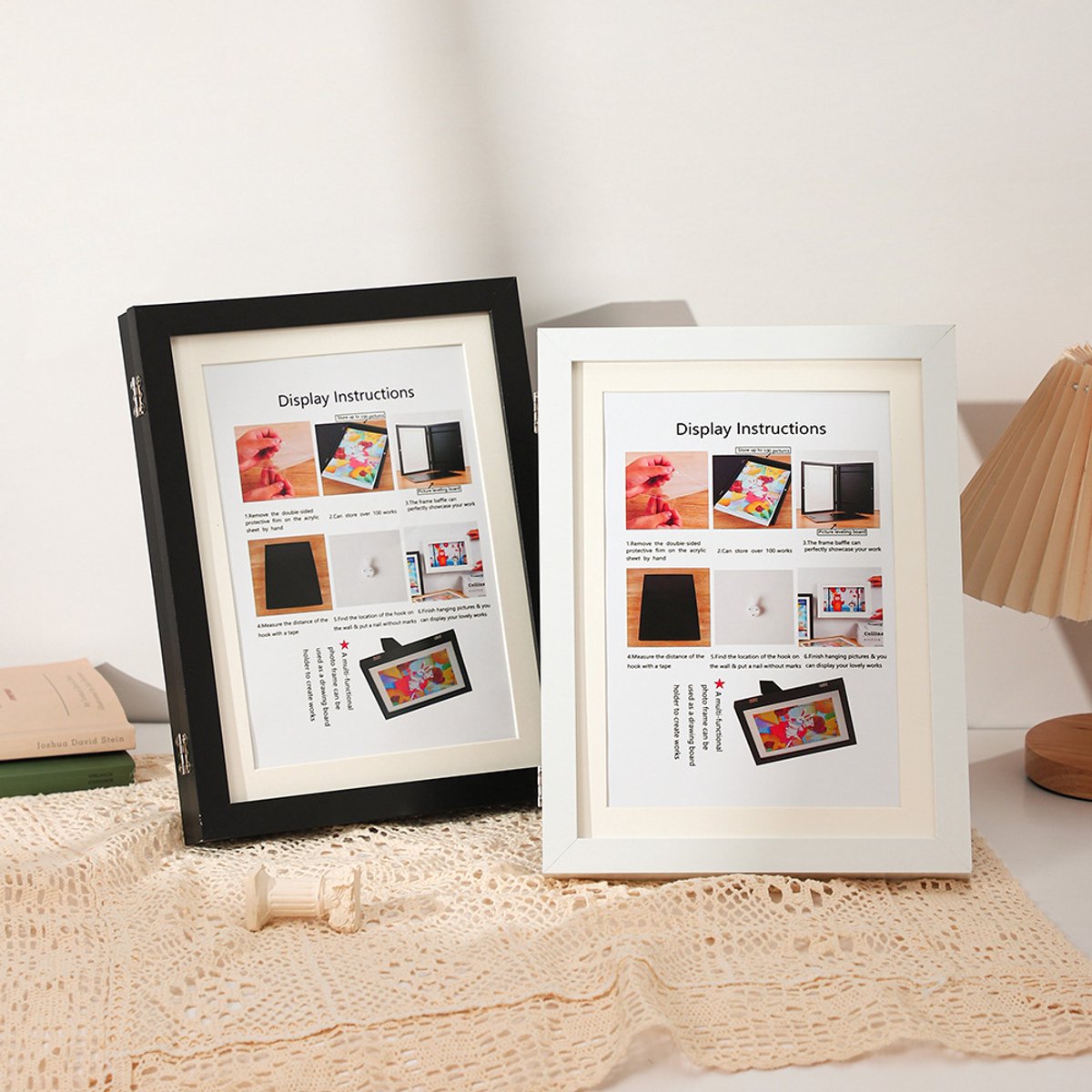 Interchangeable frame - children%27s drawing - Interchangeable frame A4 - Children%27s artwork - children%27s drawings interchangeable frame - Photo frame Poster frame Wall frame - Gift - Natural wood color