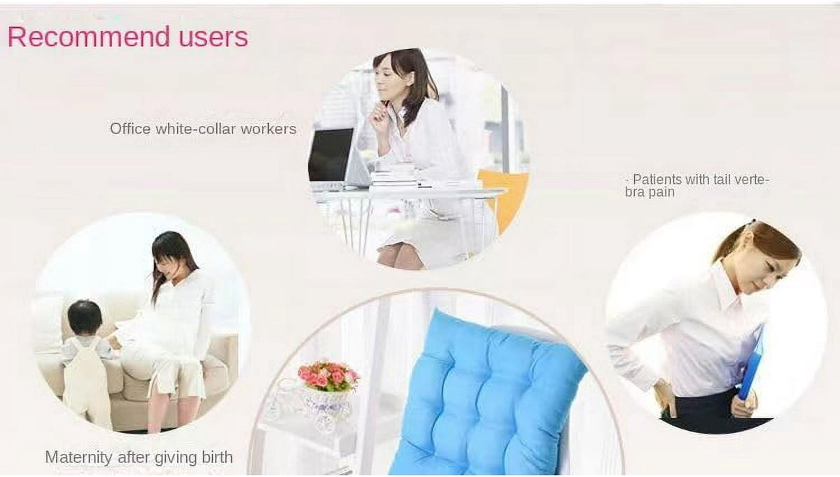 Indoor and Outdoor Chair Cushions - Set of 4 - Square Cotton Chair Cushions - Wicker Chair Cushions - Suitable for Dining Chairs