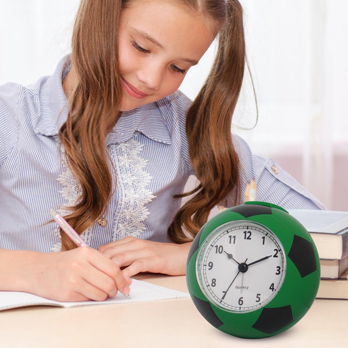 Football Alarm Clock - Silent - Non-ticking Desk Clock
