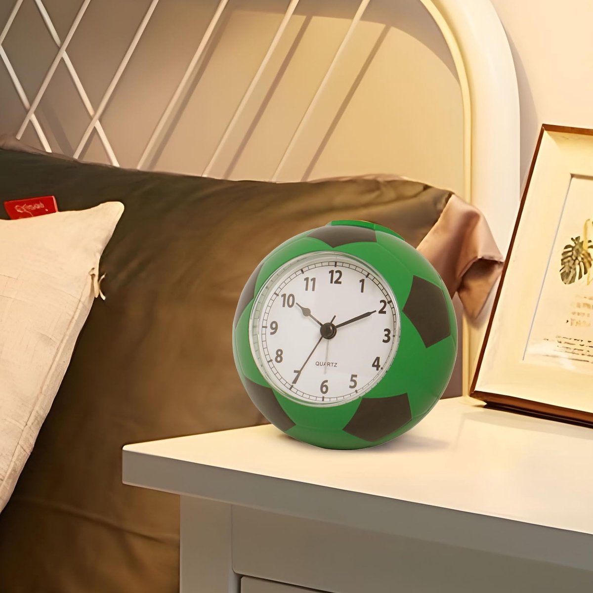 Football Alarm Clock - Silent - Non-ticking Desk Clock