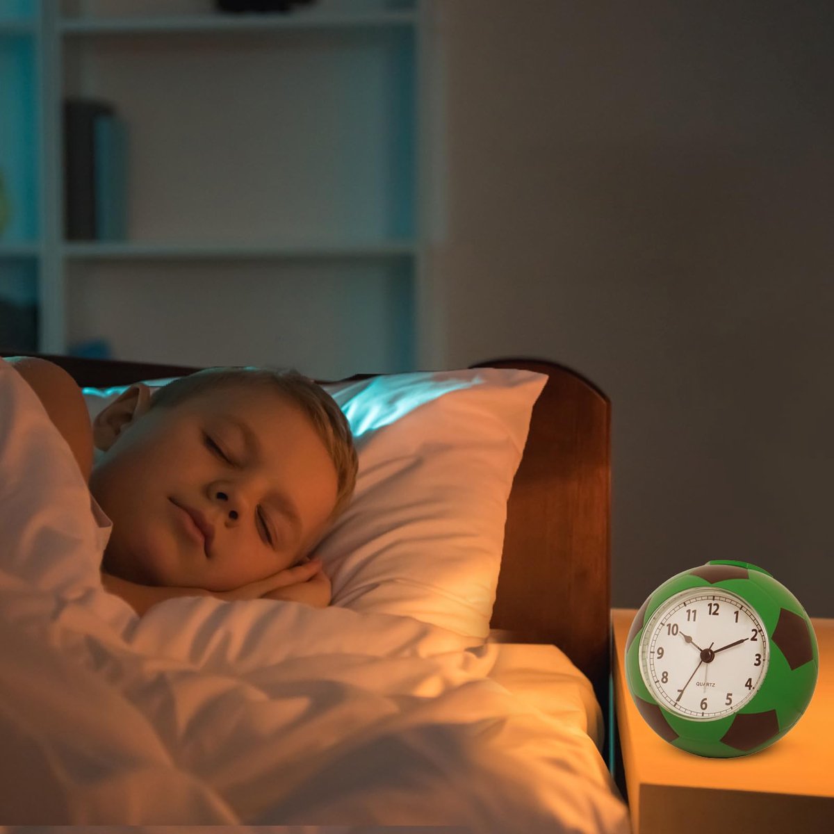 Football Alarm Clock - Silent - Non-ticking Desk Clock