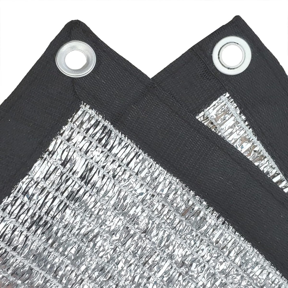 Reflective Aluminum Curtain Net with Eyelets - Sun Protection Cover - 6.5 ft x 6 ft Reflective Aluminum Curtain Net with Eyelets - Sun Protection Cover - 6.5 ft x 6 ft