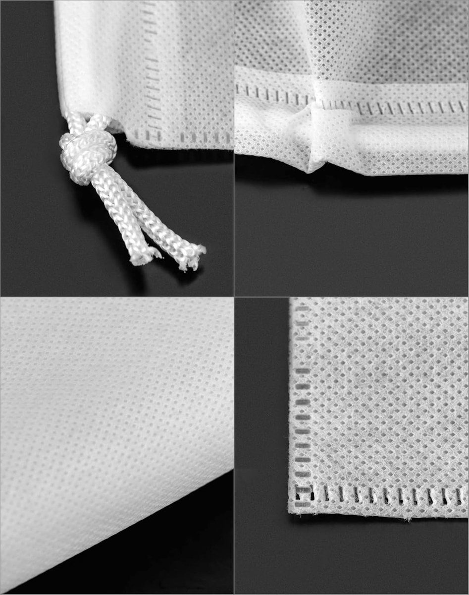 Drawstring Dust Cover - 6-Piece Breathable Non-Woven Large Size Storage Bag - For Handbags