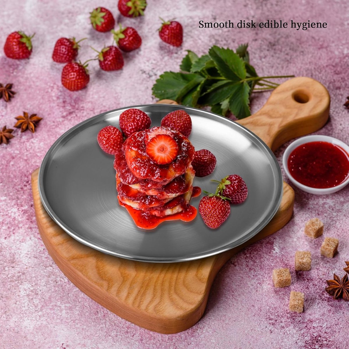 Dinner Plates - 3-Piece - Stainless Steel Plates - 20cm