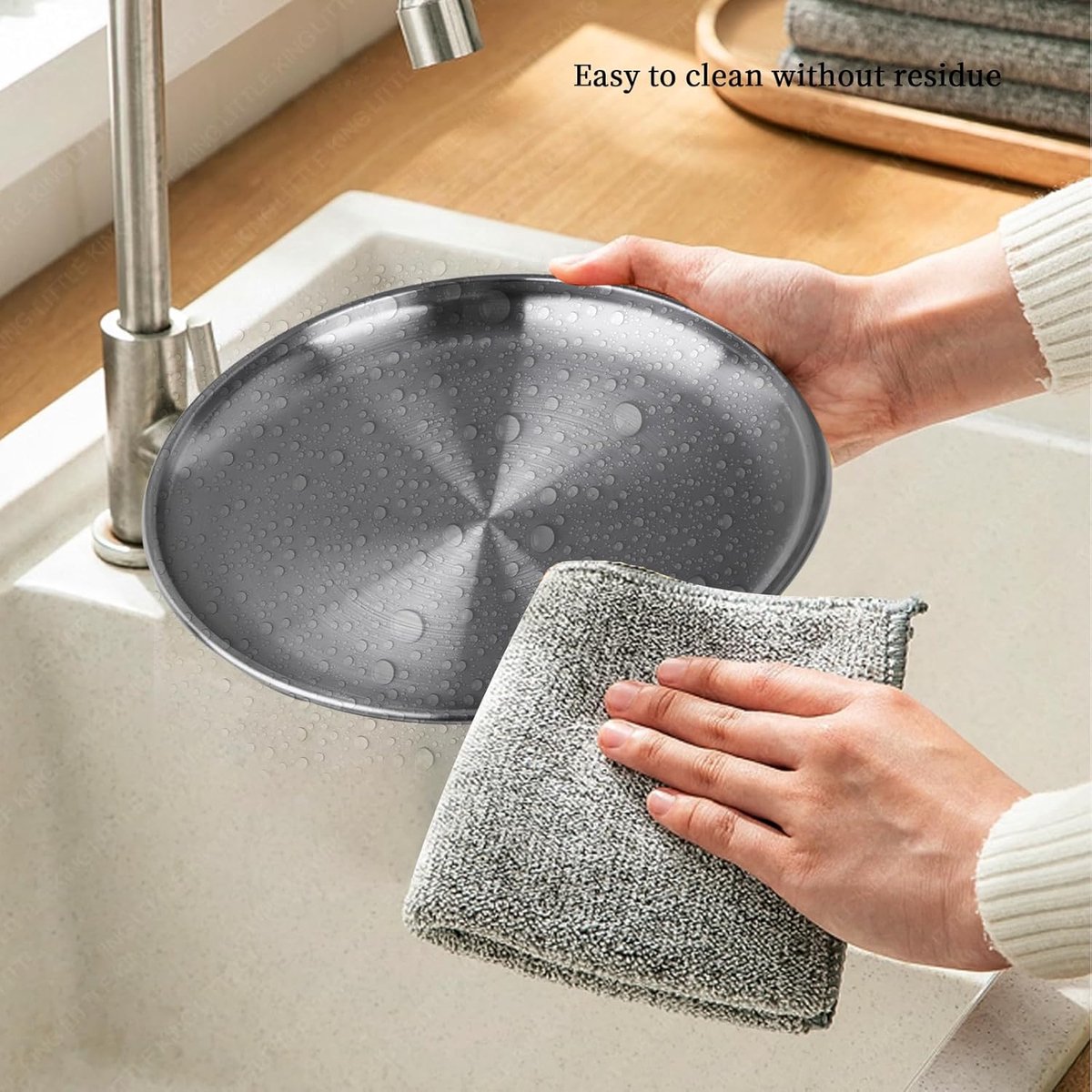 Dinner Plates - 3-Piece - Stainless Steel Plates - 20cm