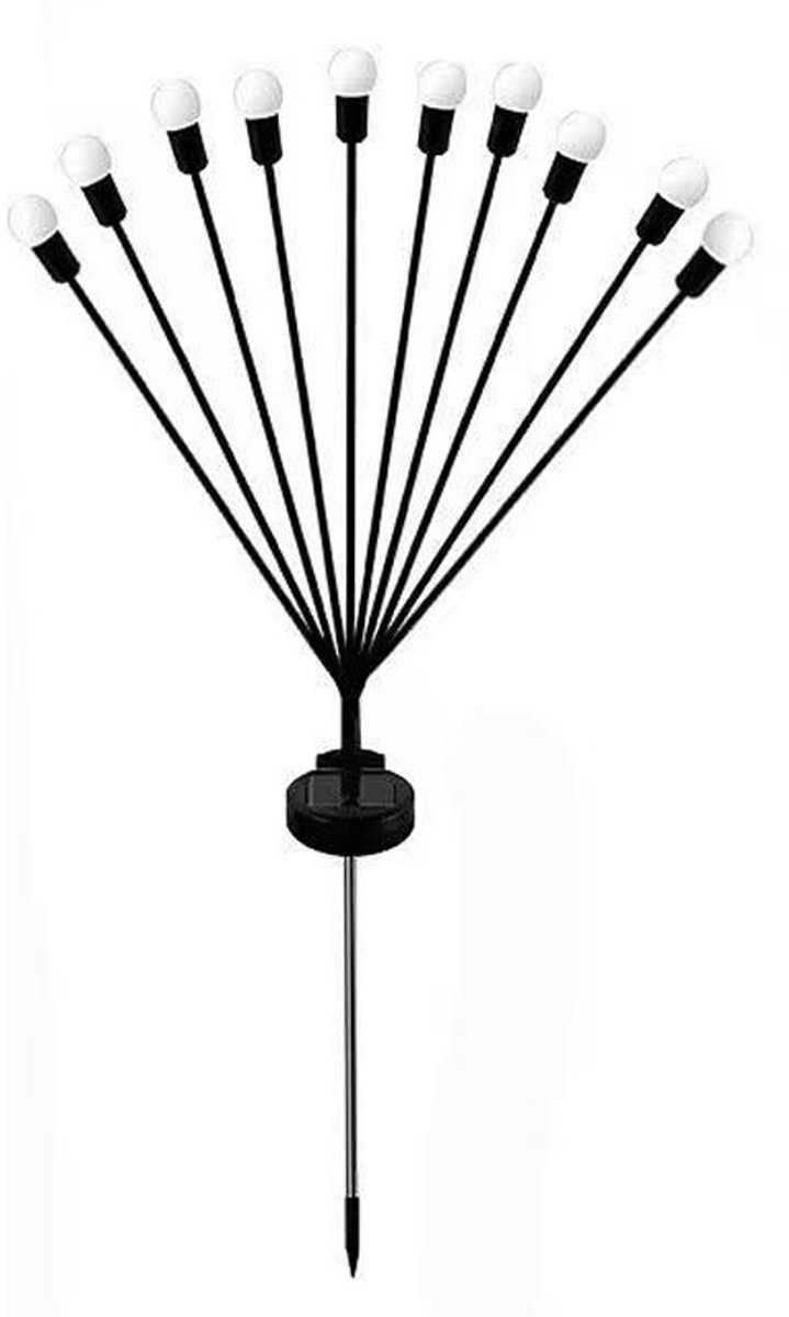 LED solar lights - Outdoor lighting - Solar garden lighting - Mood lighting - LED solar garden lights - Firefly-shaped - 12 flower pots x 2 - Waterproof