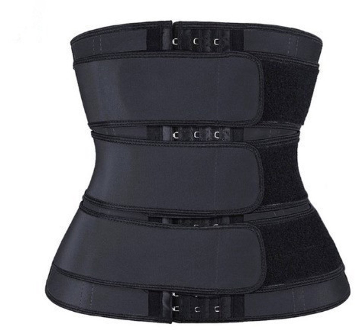 Women Sweat Reducer Training Belt - Sweatband - Waist Trainer - Slimming Belly Band - 3-Row Closure & Breathable Material - Extended Sizes (S to 6XL) - Black Women Sweat Reducer Training Belt - Sweatband - Waist Trainer - Slimming Belly Band - 3-Row Closure & Breathable Material - Extended Sizes (S to 6XL) - Black