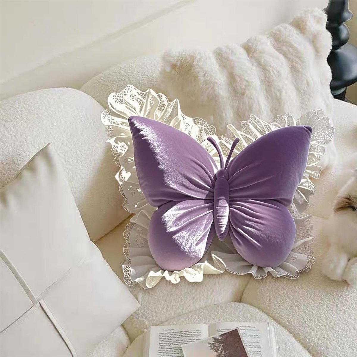 Decorative Cushions - Butterfly-shaped decorative cushion - Soft