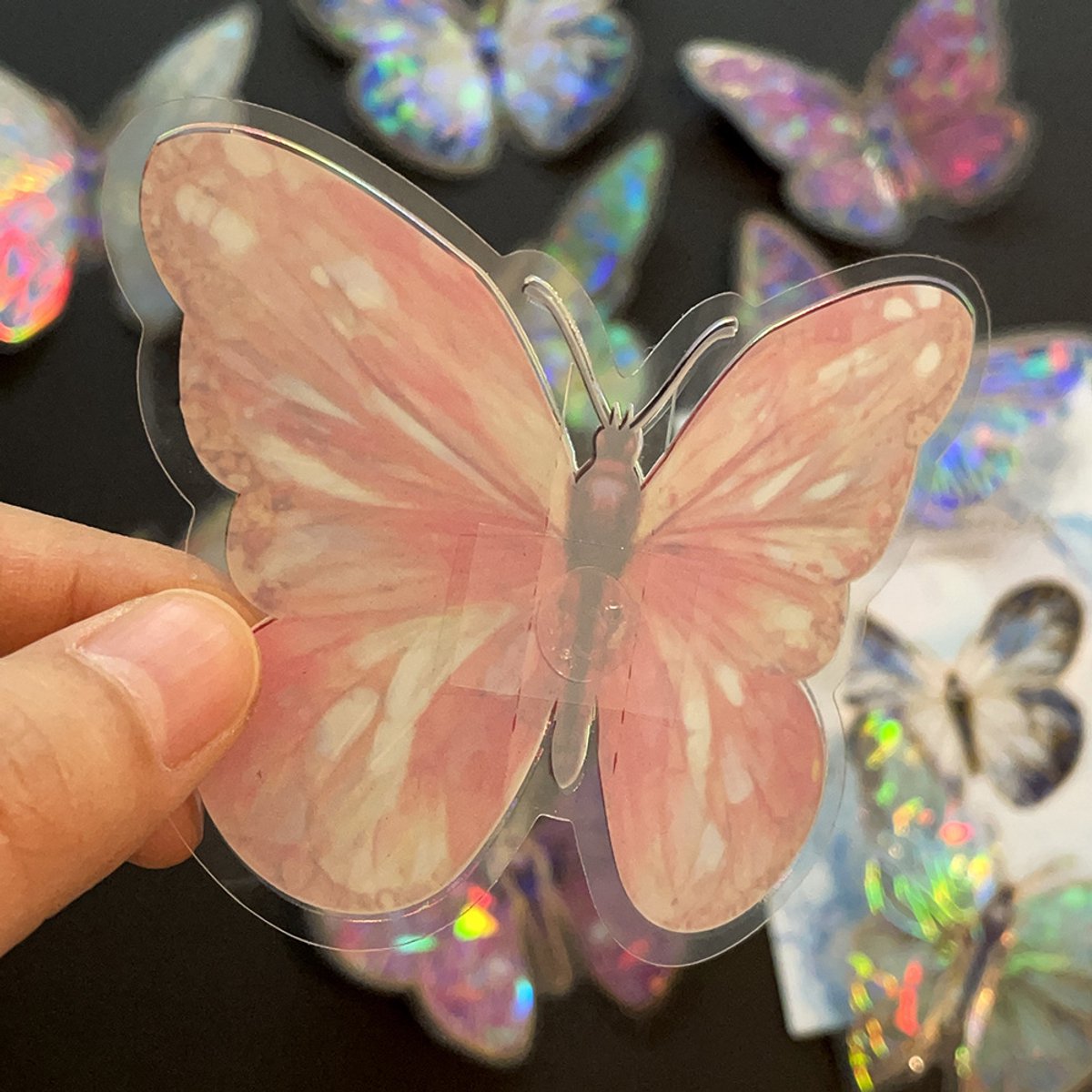 Stickers - Butterfly Wall Stickers - DIY Wall Stickers - Creative Bedroom Supplies - Beautiful 3D Decorations - Interior Decoration - Interior Decoration - Suitable for creating everyday surprises and party decorations (Pink,10 stickers)
