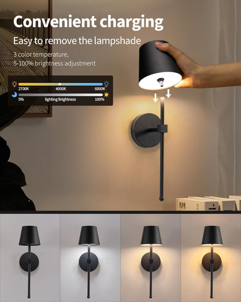 Wireless Wall Lamps 2-pack