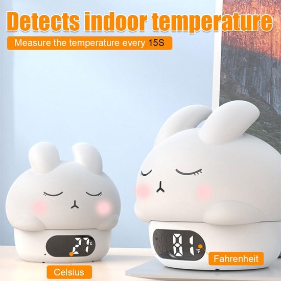 Children%27s night light - table lamp for bedroom - cute rabbit shape - cartoon bedside lamp - baby night light (blue)