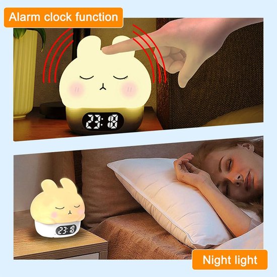 Children%27s night light - table lamp for bedroom - cute rabbit shape - cartoon bedside lamp - baby night light (blue)