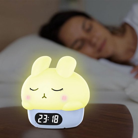 Children%27s night light - table lamp for bedroom - cute rabbit shape - cartoon bedside lamp - baby night light (blue)