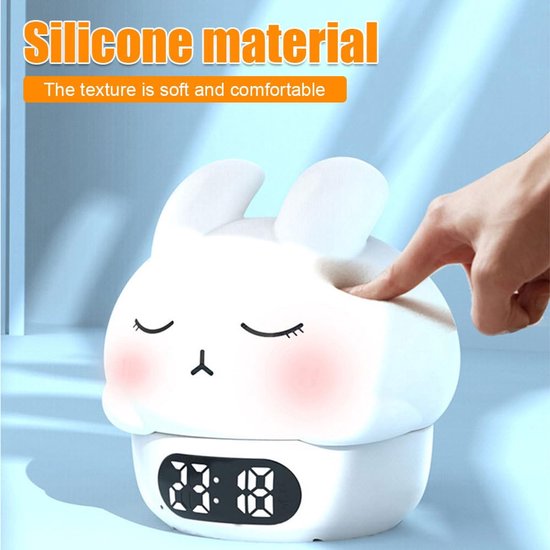 Children%27s night light - table lamp for bedroom - cute rabbit shape - cartoon bedside lamp - baby night light (blue)