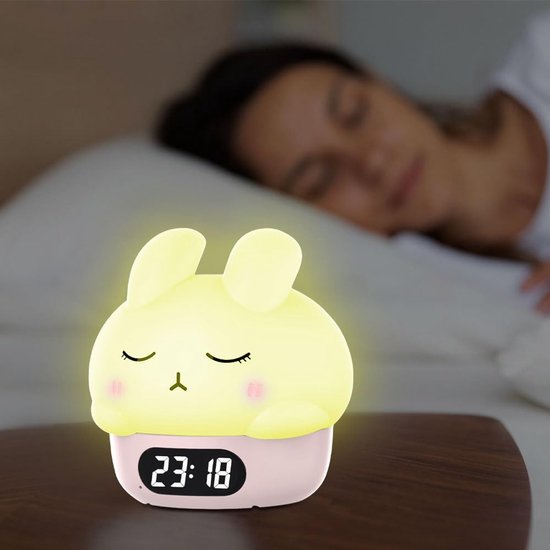 Children%27s night light - table lamp for bedroom - cute rabbit shape - cartoon bedside lamp - baby night light (pink)
