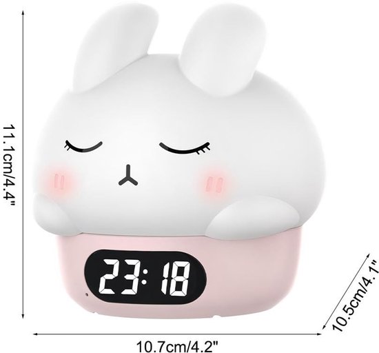 Children%27s night light - table lamp for bedroom - cute rabbit shape - cartoon bedside lamp - baby night light (pink)