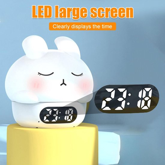 Children%27s night light - table lamp for bedroom - cute rabbit shape - cartoon bedside lamp - baby night light (pink)