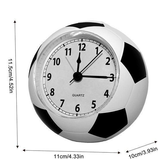 Football Alarm Clock - Silent Non-Ticking Desk Clock