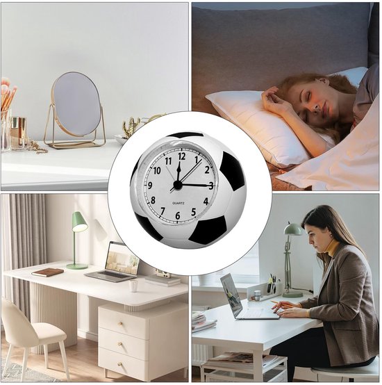 Football Alarm Clock - Silent Non-Ticking Desk Clock