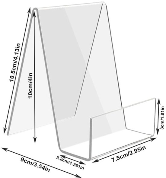 Transparent bookcase - Acrylic display rack - for books