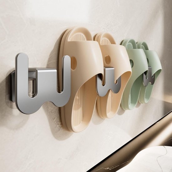 Set of 2 Self-Adhesive Shoe Racks - Space-Saving Storage Shelves - Suitable for bathrooms
