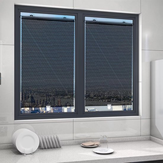 No-Drill Roller Blinds with 3 Suction Cups - Blackout Curtains