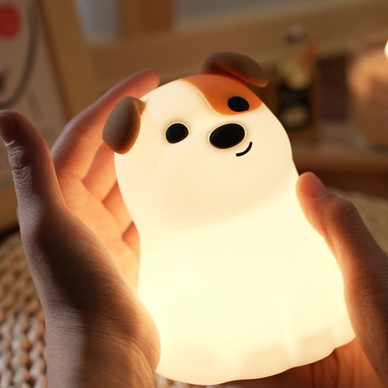 Night Light - Dog Night Light - USB - Touch Dimming - Baby Room/Bedroom Light - Pet/Children%27s Night Light - Adjustable in Seven Colors