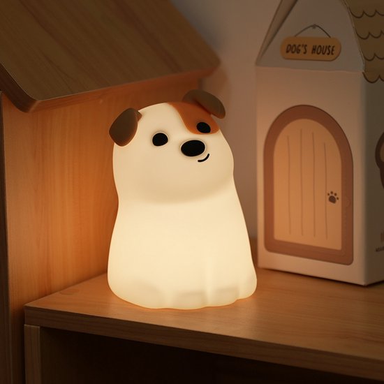 Night Light - Dog Night Light - USB - Touch Dimming - Baby Room/Bedroom Light - Pet/Children%27s Night Light - Adjustable in Seven Colors