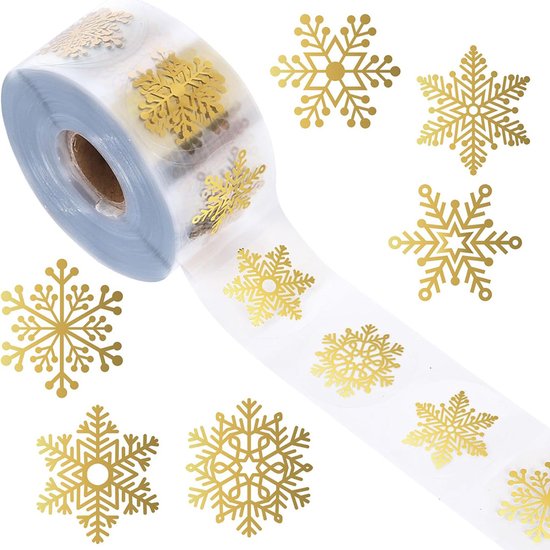 Stickers - 500 sheets - Christmas stickers - Christmas card stickers - Roll of Christmas stickers - Suitable for envelopes, gift boxes, cards, photo albums, crafts, Christmas decorations, etc.