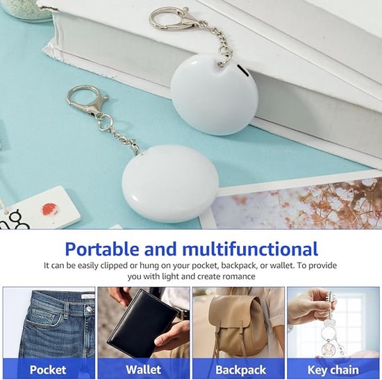Night Light - With Automatic Sensor Function - Keychain - Gift for Girls and Women - Accessory for Women%27s Handbag(2 Lights)