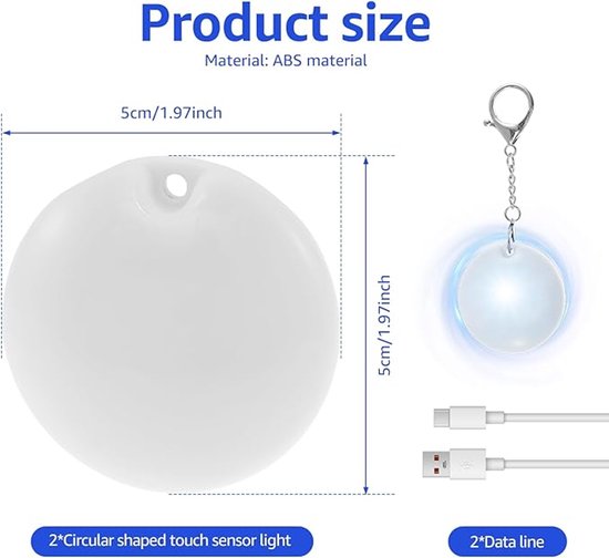 Night Light - With Automatic Sensor Function - Keychain - Gift for Girls and Women - Accessory for Women%27s Handbag(2 Lights)