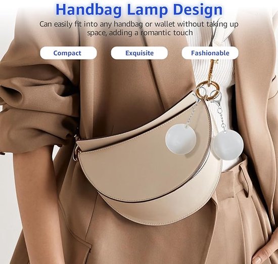 Night Light - With Automatic Sensor Function - Keychain - Gift for Girls and Women - Accessory for Women%27s Handbag(2 Lights)