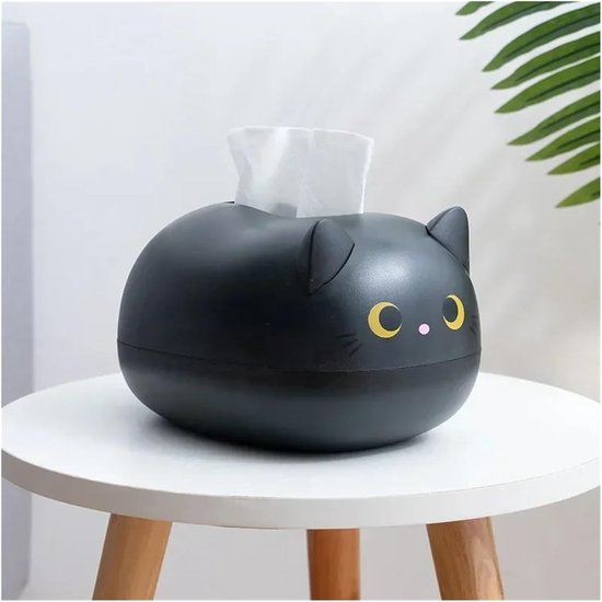 Tissue Box - Tissue Box Organizer with Cat Print - Napkin Holder for the Living Room - Tissue Box for the Kitchen - Toilet Paper Holder for the Bathroom (Black,22*16*13cm) Tissue Box - Tissue Box Organizer with Cat Print - Napkin Holder for the Living Room - Tissue Box for the Kitchen - Toilet Paper Holder for the Bathroom (Black,22*16*13cm)