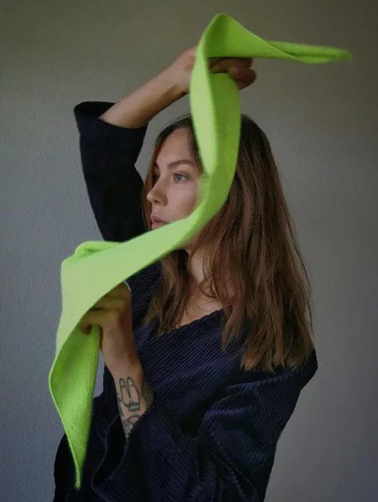 Triangular Knitted Scarf - Soft Acrylic Fabric - As a Scarf
