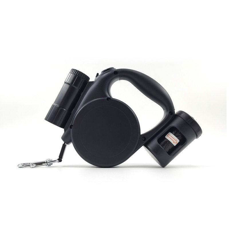 Retractable Dog Leash - Storage Box - 4.5 m - Illuminated - Black - 1 pc
