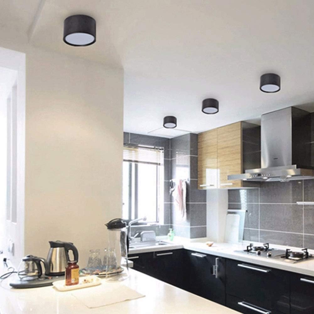 Recessed LED wall downlight with black aluminum lighting accessories and acrylic shade for ceiling lamps