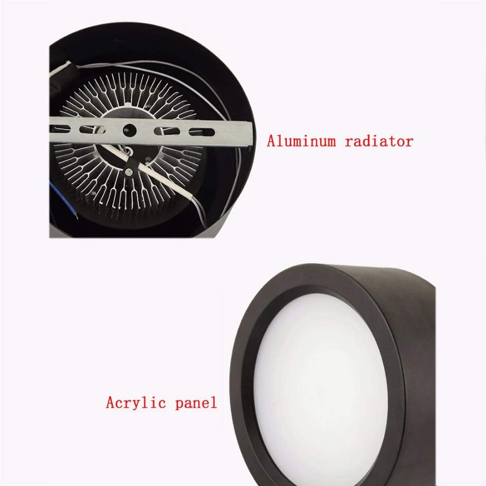 Recessed LED wall downlight with black aluminum lighting accessories and acrylic shade for ceiling lamps