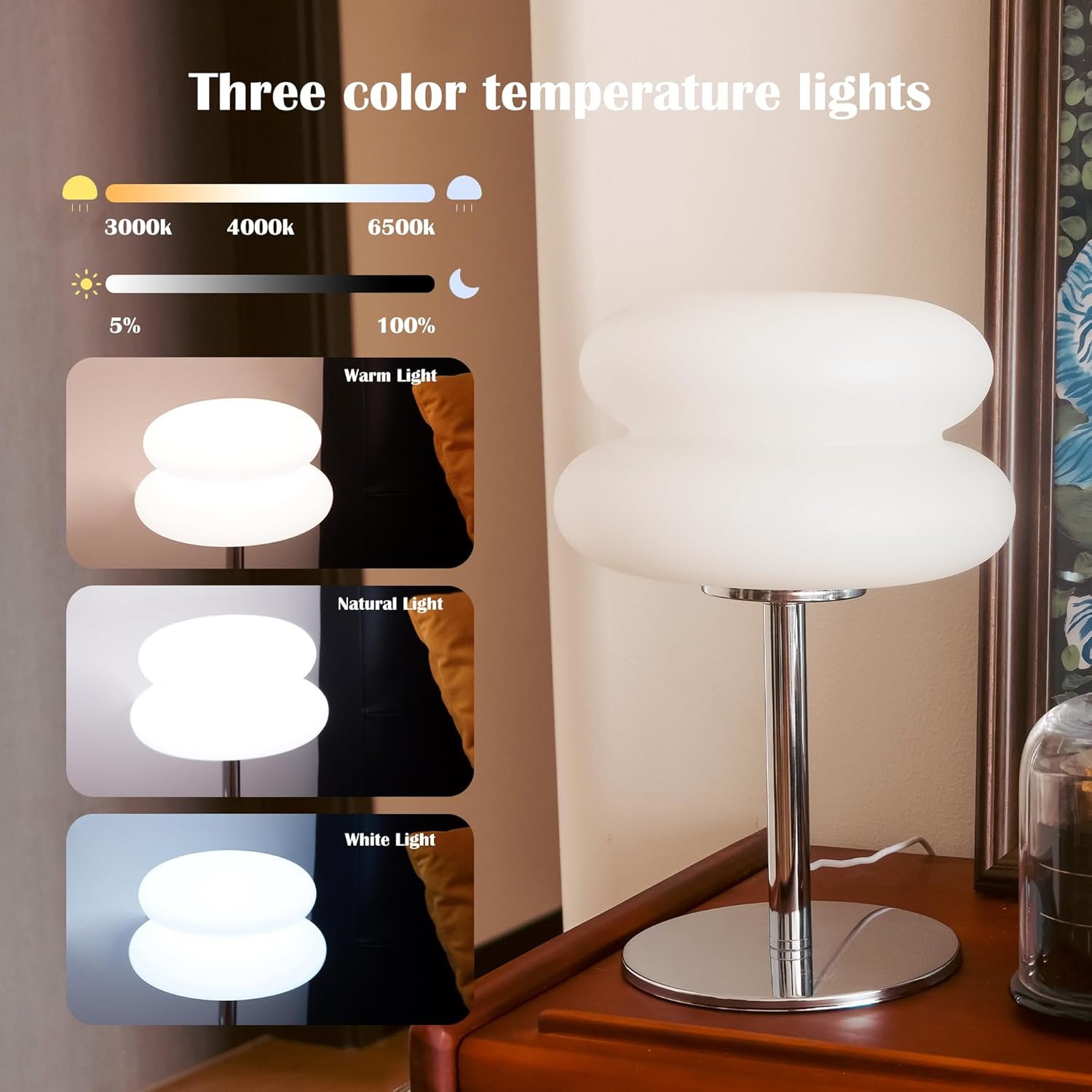 White mushroom lamp