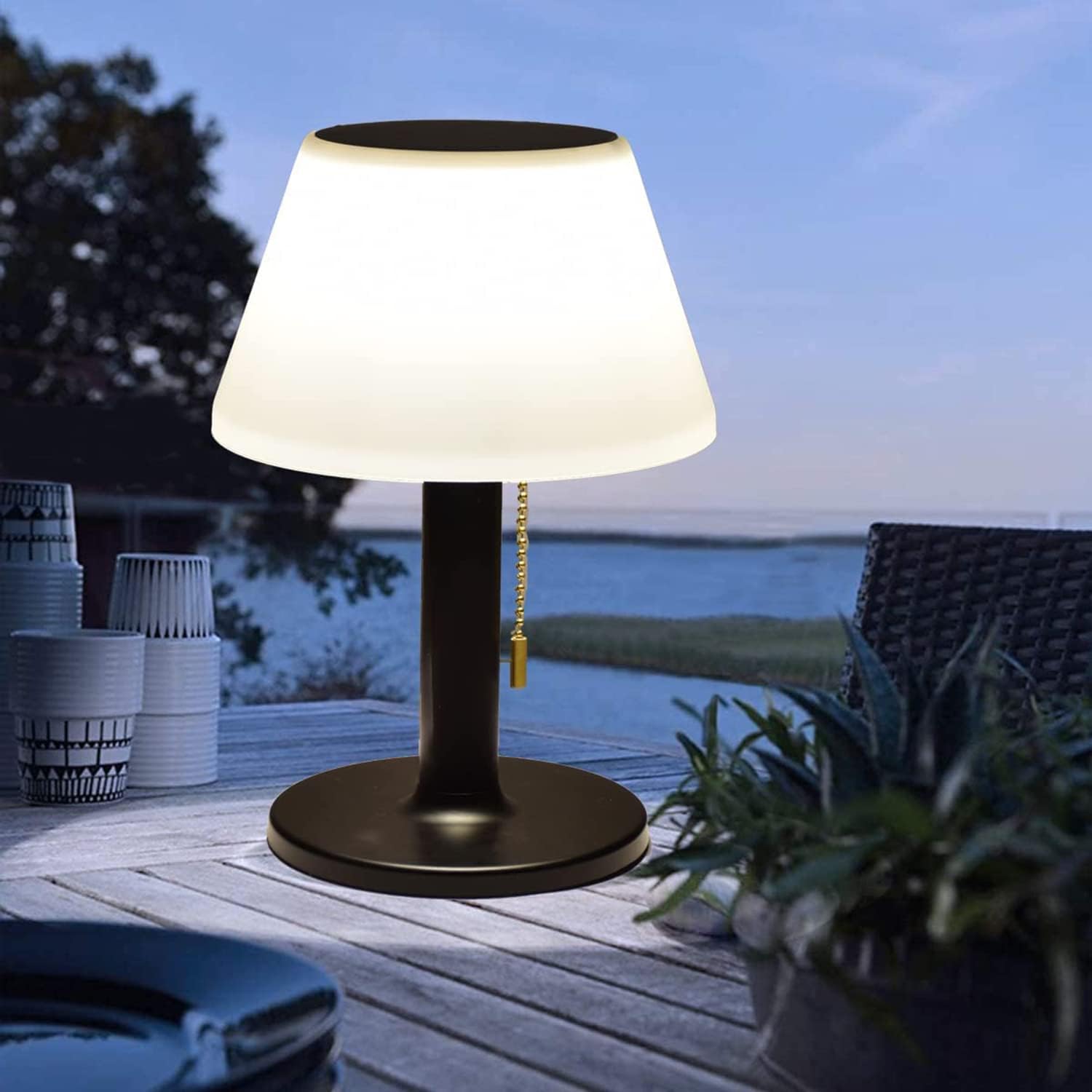 Solar Table Lamp for Outdoor & Indoor - 3 Light Modes