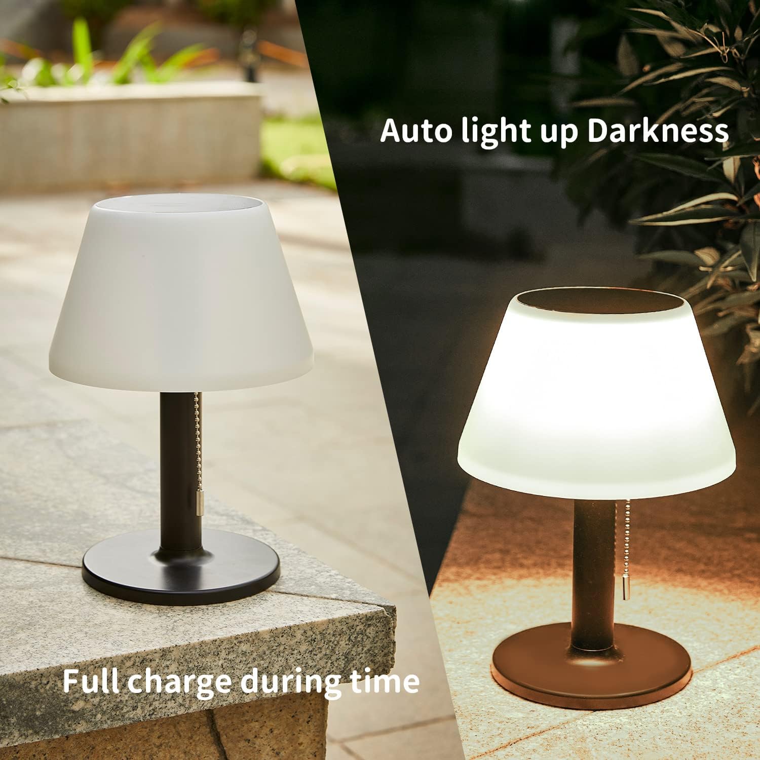 Solar Table Lamp for Outdoor & Indoor - 3 Light Modes