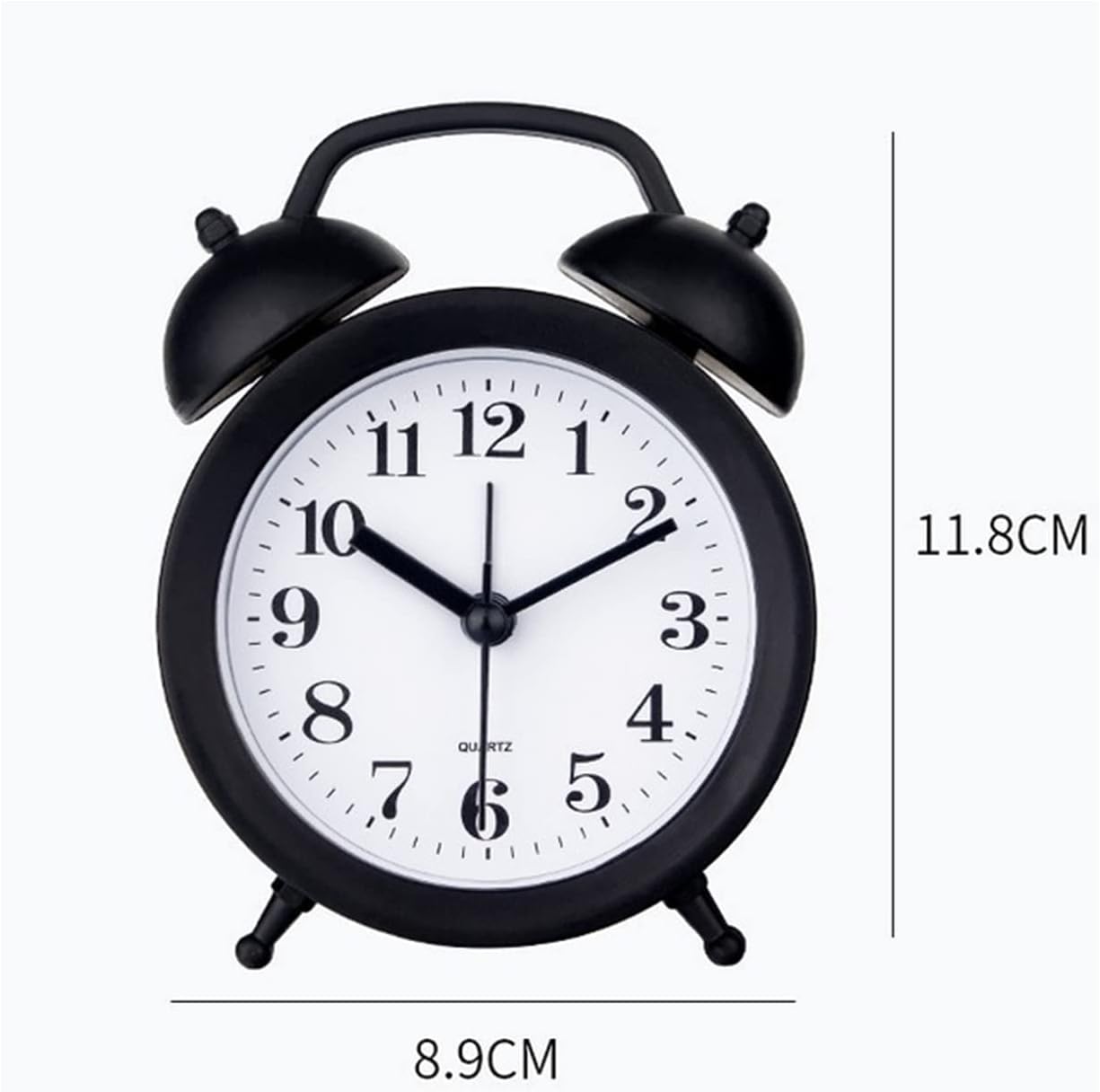 Children%27s Alarm Clock-Children%27s Alarm Clock-Children%27s Twin Bells-Cute Battery-Powered-Analog Mini Round Bedside Alarm Clock-Children%27s Gift Children%27s Student Alarm Clock Home Decor (Blue)