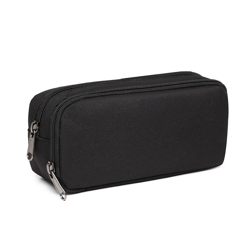 Pencil Case - Stationery Pencil Case - Large Capacity Zipper Pocket - Large Capacity Storage Pencil Case - Suitable for School, University, Office Supplies - 1 Piece - Black