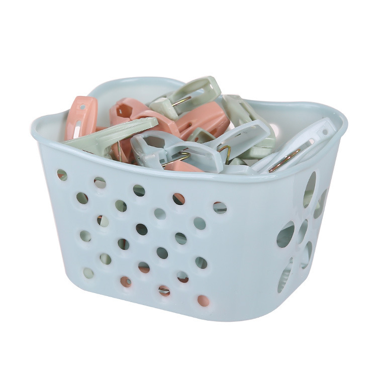 Clothes pegs - Windproof plastic clothes pegs for outdoor use with storage basket - Suitable for sheets Clothes pegs - Windproof plastic clothes pegs for outdoor use with storage basket - Suitable for sheets