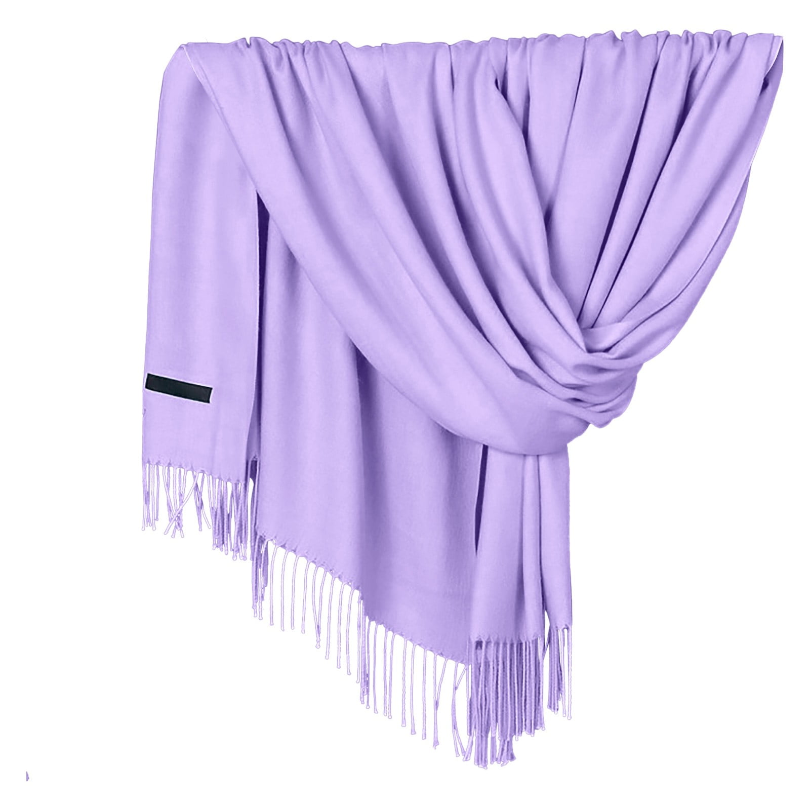 Delayuji Pashmina Scarf for Women Scarf for Women Women Pashmina Scarf Soft Solid Plain Shawl Wrap Fashion Warm Neck with Fringes A Red A Purple