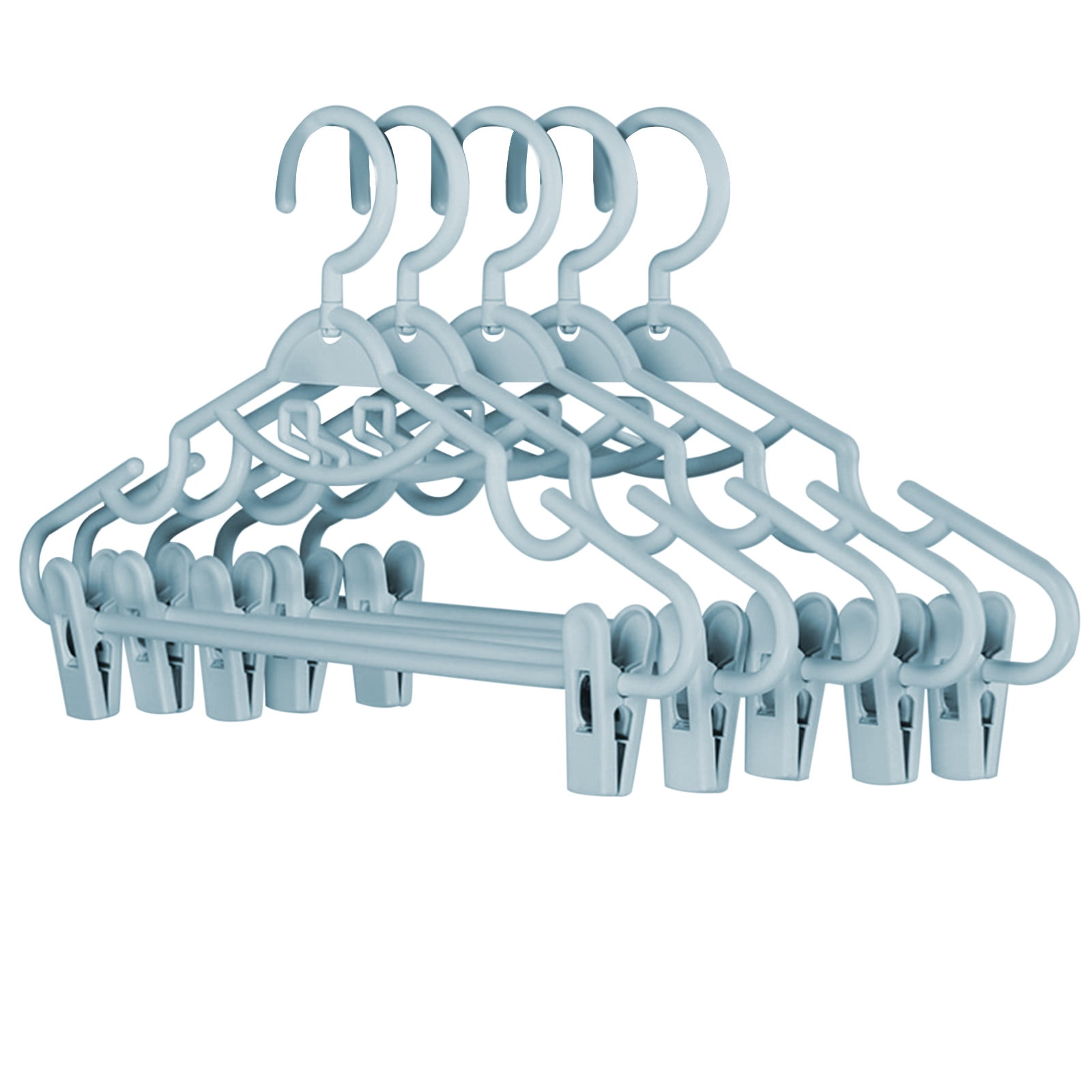 JSCDRPDWL Plastic Pants Hangers with Clips 5 Pack Heavy Duty Skirt Hangers Swivel Hook and Notches Space Saving Acrylic Clip Hangers for Pants Suitable for All Clothing Blue JSCDRPDWL Plastic Pants Hangers with Clips 5 Pack Heavy Duty Skirt Hangers Swivel Hook and Notches Space Saving Acrylic Clip Hangers for Pants Suitable for All Clothing Blue