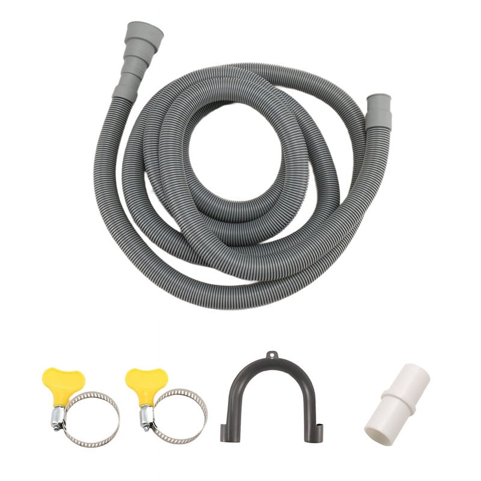 Drain Hose Extension Set Universal Washing Machine 10Ft, Include Bracket Connector and Clamps Hoses