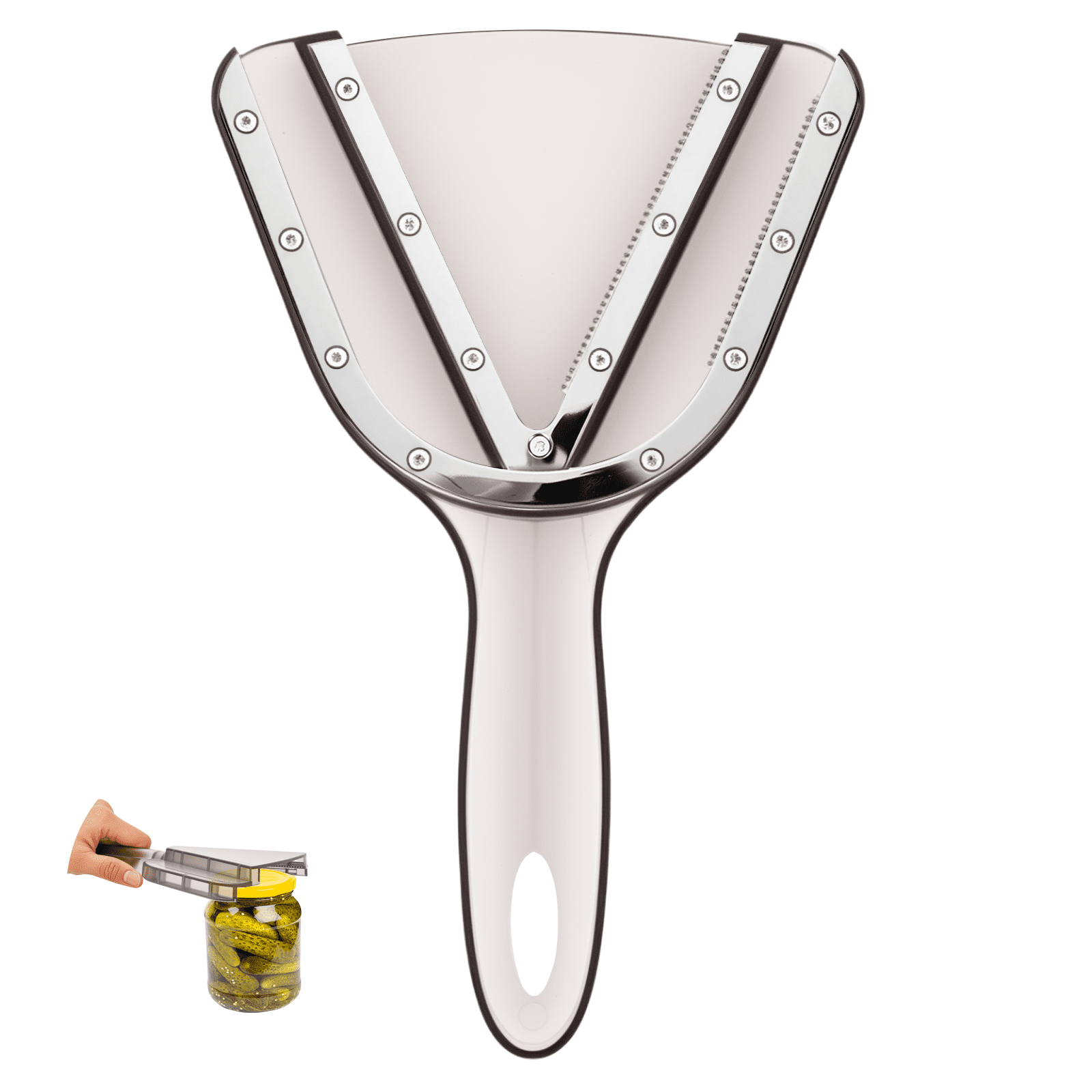 Jar Opener for Seniors with Arthritis Effortless Lid & Bottle Opener for Weak Hands Simple Twist Jar Opening Tool for Small & Large Lids - Practical Gift for Elderly Gray