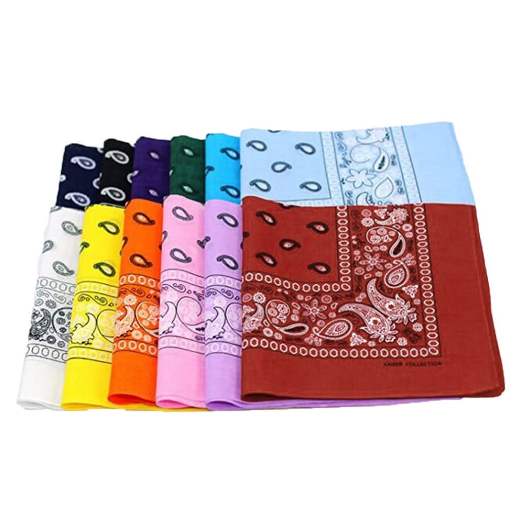 WANYNG Dozen Paisley Bandanas Multi Colored Set Cowboy Bandana Head Scarf Double Sided Embroide Mens Handkerchiefs Handkerchief for Dad Multicolor-A WANYNG Dozen Paisley Bandanas Multi Colored Set Cowboy Bandana Head Scarf Double Sided Embroide Mens Handkerchiefs Handkerchief for Dad Multicolor-A